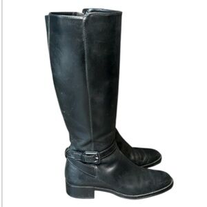 Tod’s Black Leather Tall Equestrian Riding Boots Women EU Size 40